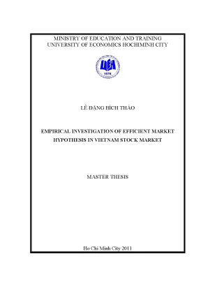 Nghiên cứu thực nghiệm về giả thuyết thị trường hiệu quả 