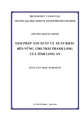Giải pháp bền vững cho sản xuất và xuất khẩu thanh long