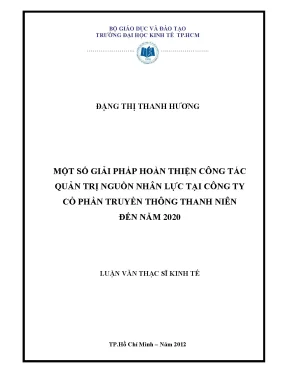 Luận văn Quản trị nguồn nhân lực Cty Truyền thông Thanh Niên