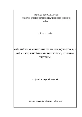 Giải pháp marketing mix để huy động vốn tại ngân hàng