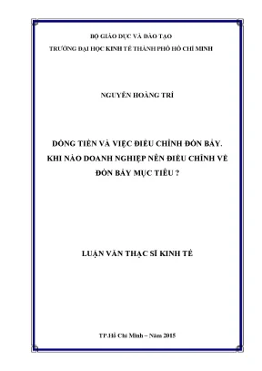 Điều chỉnh đòn bẩy mục tiêu: Vai trò của dòng tiền