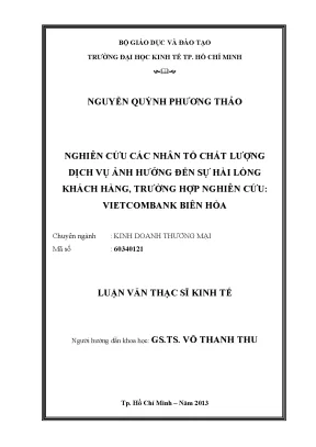 Luận văn Chất lượng dịch vụ tại Vietcombank Biên Hòa
