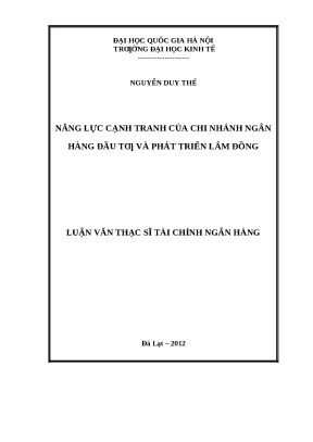 Năng Lực Cạnh Tranh của BIDV Lâm Đồng: Phân Tích và Giải