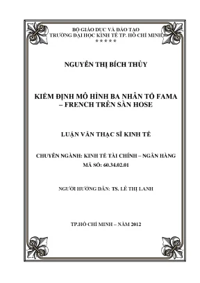 Kiểm định mô hình Fama-French ba nhân tố trên sàn HOSE