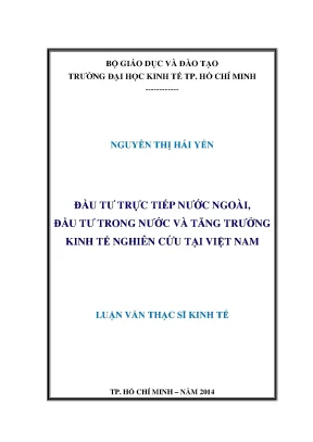 Nghiên cứu mối quan hệ giữa đầu tư trực tiếp nước ngoài