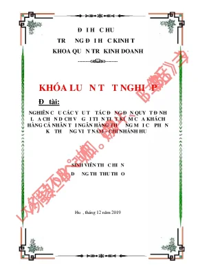 Nghiên cứu quyết định lựa chọn dịch vụ gửi tiền tiết 