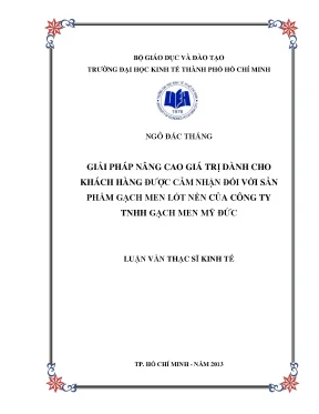 Giải pháp nâng cao giá trị cảm nhận cho khách hàng sản
