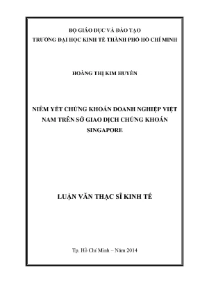 Niêm Yết Chứng Khoán Doanh Nghiệp Việt Nam Tại Sở Giao