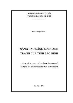 Nâng cao năng lực cạnh tranh tỉnh Bắc Ninh: Giải pháp và