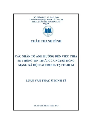 Các Nhân Tố Ảnh Hưởng Đến Việc Chia Sẻ Thông Tin Trên