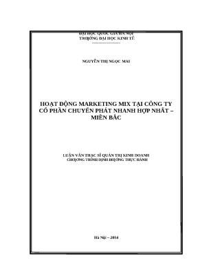 Nghiên cứu hoạt động marketing mix tại công ty chuyển