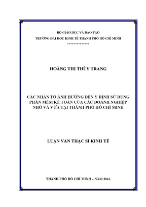 Những yếu tố ảnh hưởng đến việc sử dụng phần mềm kế toán