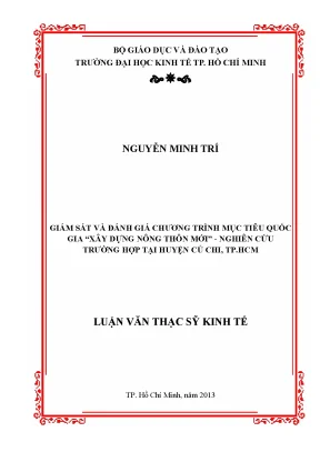 Nghiên cứu giám sát và đánh giá chương trình xây dựng