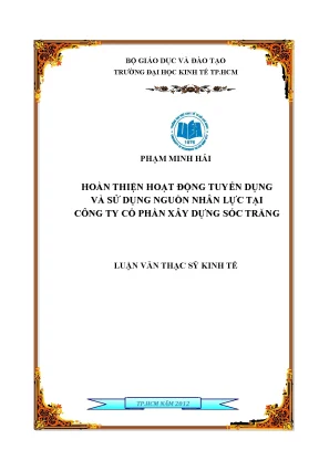 Cải thiện hoạt động tuyển dụng và sử dụng nguồn nhân lực