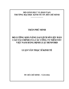 Đo Lường Sai Lệch Báo Cáo Tài Chính Theo Định Luật