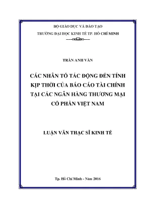Các yếu tố ảnh hưởng đến tính kịp thời của báo cáo tài