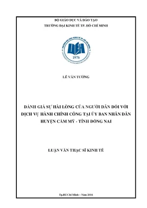 Đánh giá sự hài lòng của người dân với dịch vụ hành