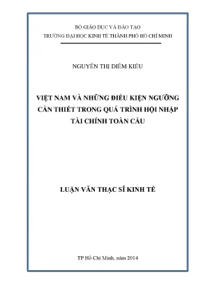 Điều Kiện Ngưỡng Hội Nhập Tài Chính Toàn Cầu Tại Việt Nam