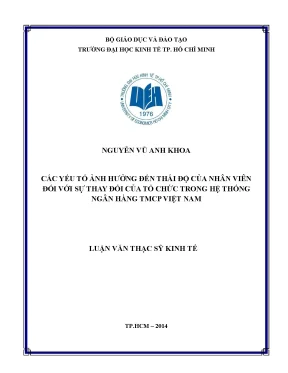 Yếu Tố Ảnh Hưởng Đến Thái Độ Nhân Viên Với Thay Đổi Tổ