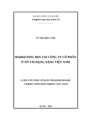 Nghiên cứu Marketing Mix tại Công ty Cổ phần Ô tô Tải