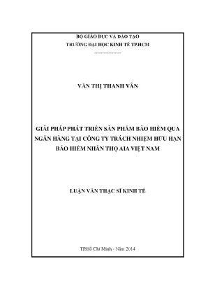 Giải pháp phát triển sản phẩm bảo hiểm qua ngân hàng tại