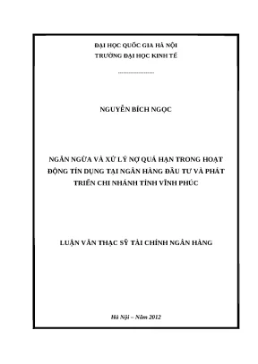 Ngăn Ngừa và Xử Lý Nợ Quá Hạn Tại Ngân Hàng Đầu Tư và