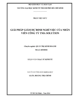 Giải pháp giảm tỷ lệ nghỉ việc tại công ty TMA Solution