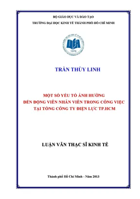 Yếu tố ảnh hưởng đến động viên nhân viên tại EVNHCMC