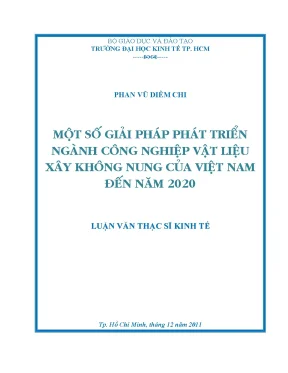 Giải pháp phát triển ngành công nghiệp vật liệu xây