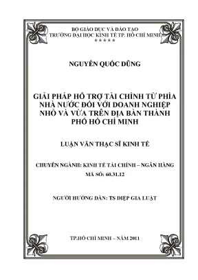 Giải pháp tài chính từ nhà nước cho doanh nghiệp nhỏ và