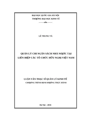Luận văn Quản lý chi NSNN: Lý luận và Thực tiễn
