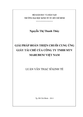 Giải pháp hoàn thiện chuỗi cung ứng giấy tái chế Marubeni