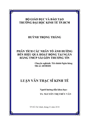 Phân Tích Các Nhân Tố Ảnh Hưởng Đến Hiệu Quả Hoạt Động