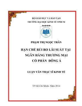 Hạn Chế Rủi Ro Lãi Suất Tại Ngân Hàng TMCP Đông Á