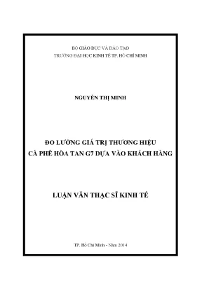 Đo Lường Giá Trị Thương Hiệu Cà Phê Hòa Tan G7 Dựa Vào