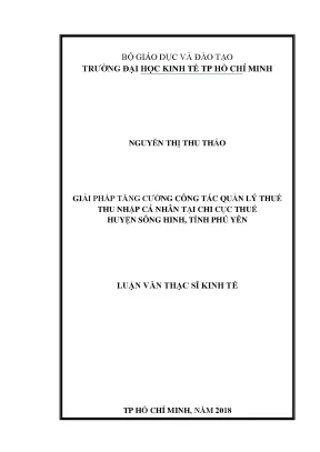 Giải pháp nâng cao quản lý thuế thu nhập cá nhân tại