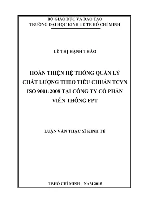 Luận văn: Hoàn thiện QLCL ISO 9001 tại FPT Telecom
