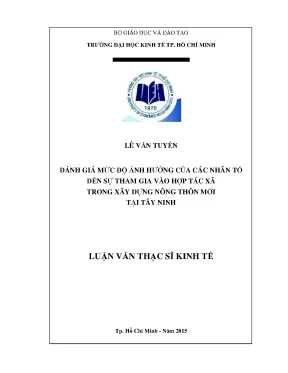 Đánh Giá Ảnh Hưởng Các Nhân Tố Đến Sự Tham Gia Hợp Tác