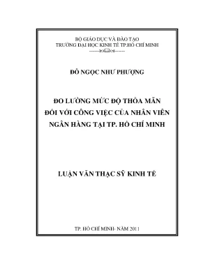 Đánh Giá Mức Độ Thỏa Mãn Công Việc Của Nhân Viên Ngân