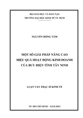 Giải pháp kinh doanh Bưu điện Tây Ninh (Luận văn UEH)