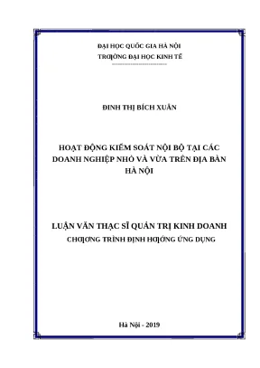 Kiểm soát nội bộ tại DNNVV Hà Nội: Thực trạng & Giải pháp