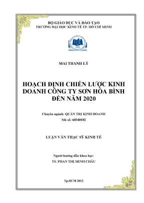 Hoạch Định Chiến Lược Kinh Doanh Công Ty Sơn Hòa Bình