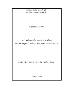 Huy động vốn hiệu quả tại ngân hàng thương mại cổ phần