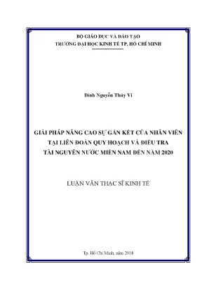 Luận văn thạc sĩ UEH: Nâng cao sự gắn kết nhân viên