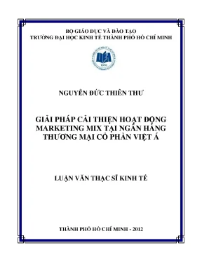 Cải thiện hoạt động marketing mix tại ngân hàng Việt Á