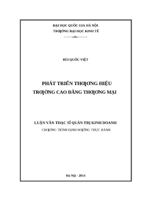 Phát Triển Thương Hiệu Trường Cao Đẳng Thương Mại: Chiến