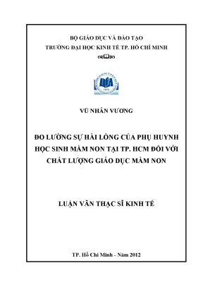 Đo Lường Sự Hài Lòng Của Phụ Huynh Học Sinh Mầm Non Tại