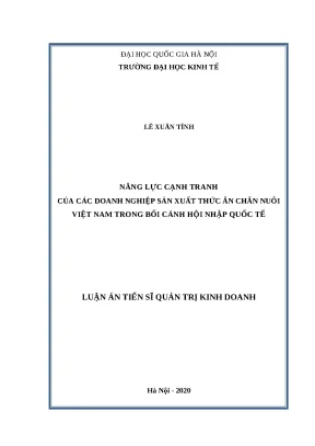 Năng lực cạnh tranh của doanh nghiệp sản xuất thức ăn