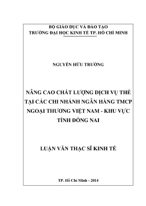 Nâng cao chất lượng dịch vụ thẻ tại ngân hàng TMCP Ngoại