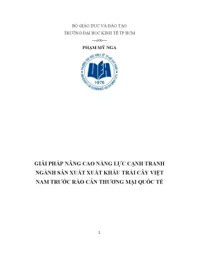 Giải pháp nâng cao cạnh tranh xuất khẩu trái cây Việt Nam